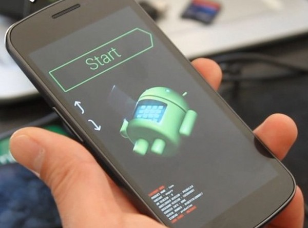 Android bootloader screen